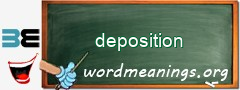 WordMeaning blackboard for deposition